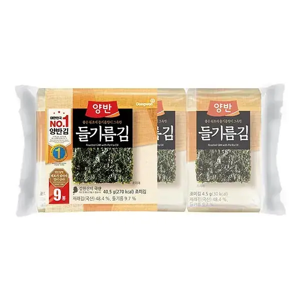 양반 들기름김[9봉(9매)] 140g